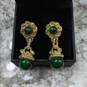 Vintage Nephrite Jade earrings
